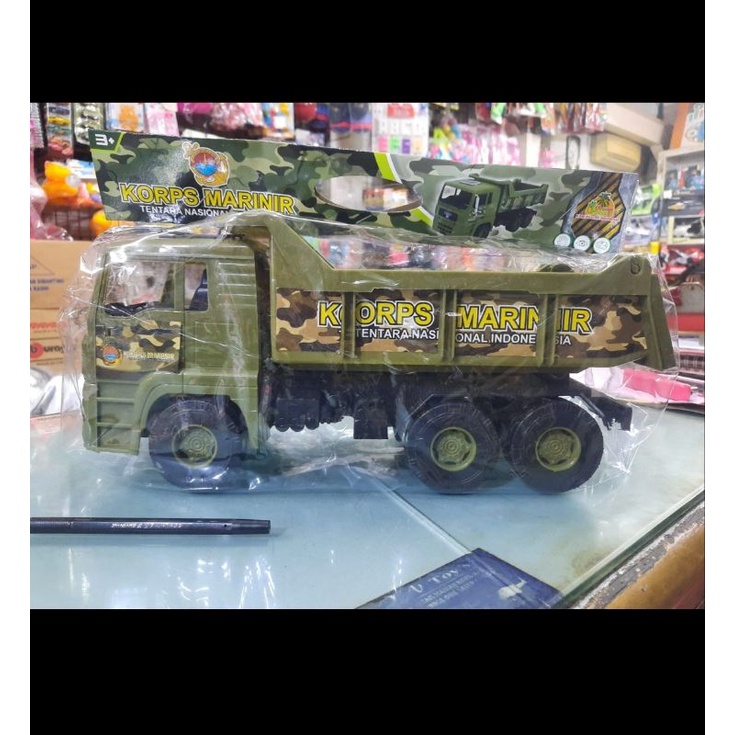 mainan mobil mobilan tentara korps marini jeep roda besar army truck militer military