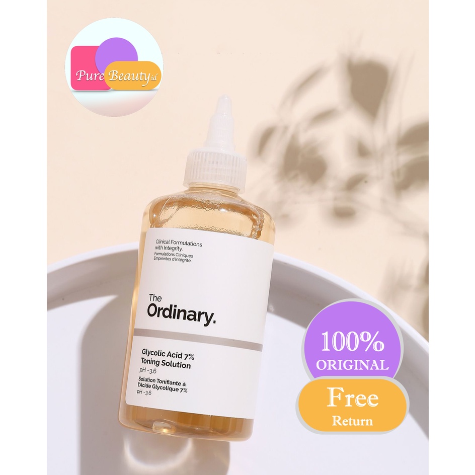 THE ORDINARY Glycolic Acid 7% Exfoliating Toning Solution 240ml 2pcs Cerah Menjaga Keelastisitasan Halus ❤ 100% Original ❤