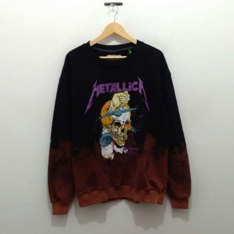 SWEATER CARDIGAN METALLICA TIE DYE CREWNECK