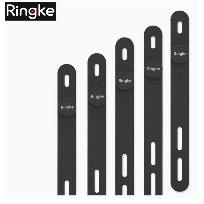 

Holder Ringke Silicone Cable Ties Strap Holder Pengikat Kabel - 5 Pcs - Black
