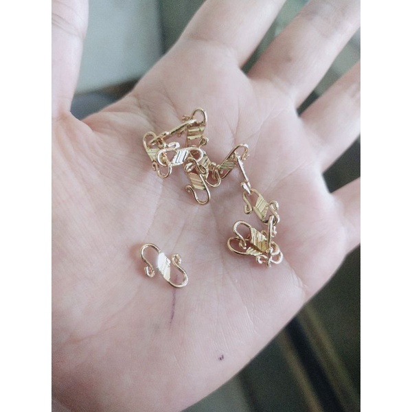 Hak atau kokot Pengait kalung Gelang STUD Karet Anting EMAS SWASA TITANIUM XUPING