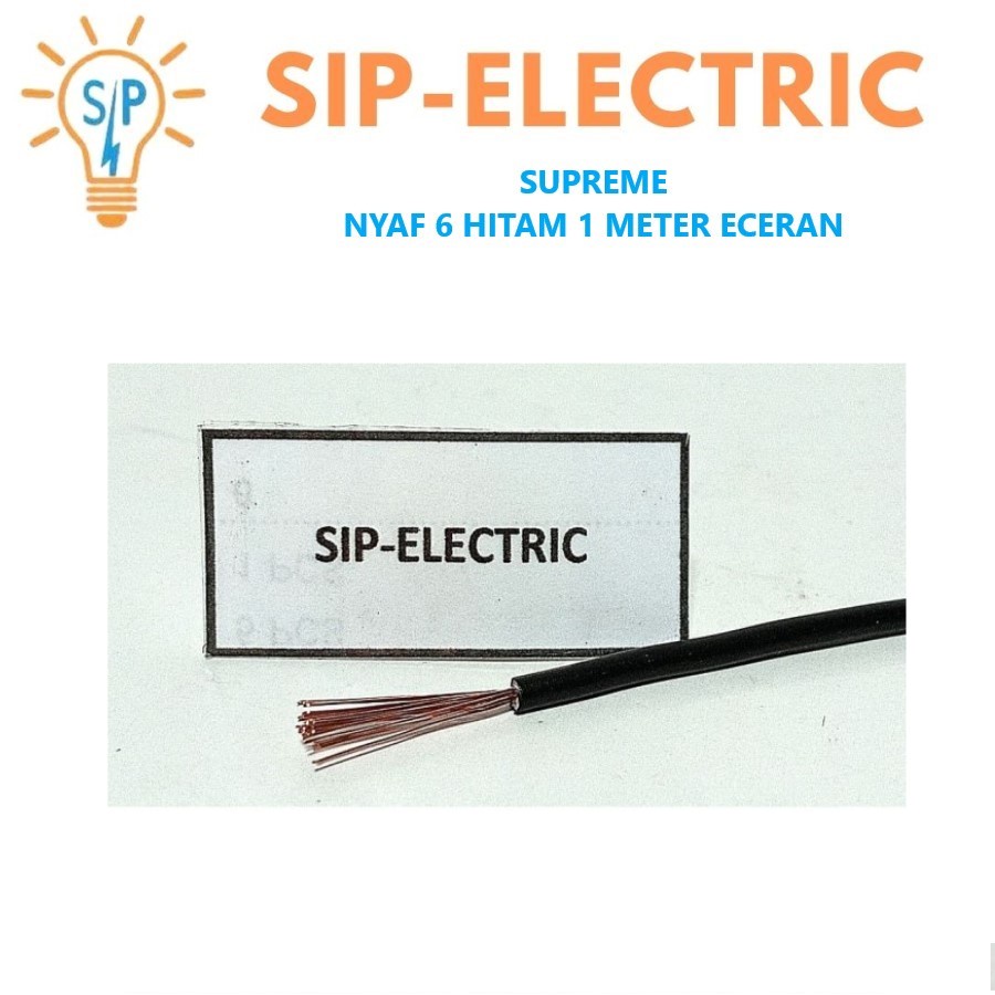 KABEL SUPREME NYAF 6 MM HITAM ECERAN / SUPREME NYAF 6MM ORIGINAL
