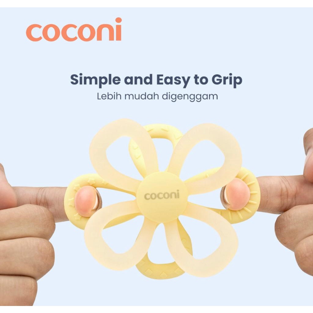 Coconi Manhattan Toy Sensory Teether | Gigitan Bayi Silicone Lembut