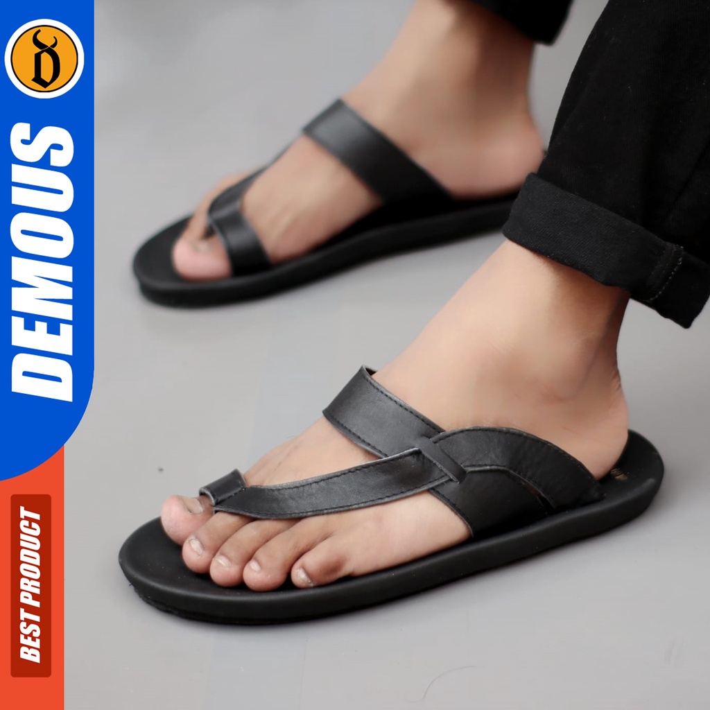 DEMOUS Impulse - Sandal Jepit Kulit Asli Pria