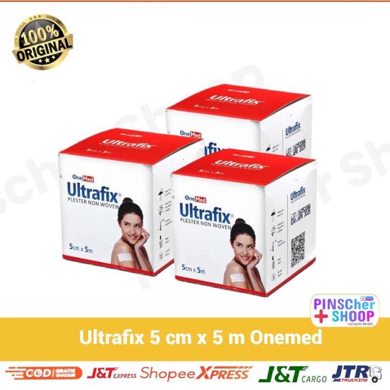 Ultrafix Onemed 5cm x 5m Plester Non Woven 1 Roll