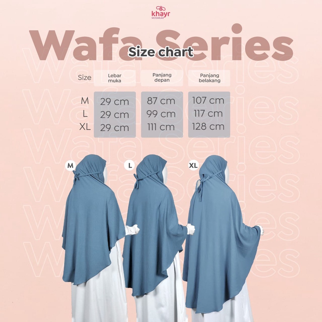 KHAYR MOSWEAR KHIMAR WAFA PENUTUP DAGU ANTI KUSUT | KHIMAR INSTAN SYARI