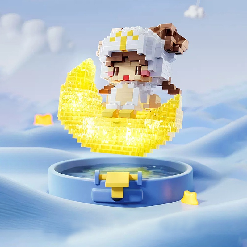 （Bisa Bersinar)Mainan Balok Edukasi Karakter Kartun Mainan Balok DIY 3D Puzzle Brick Mini