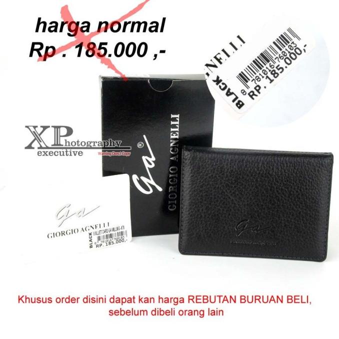 DOMPET KARTU / CARD HOLDER KULIT ASLI GIORGIO AGNELLI 676 HITAM