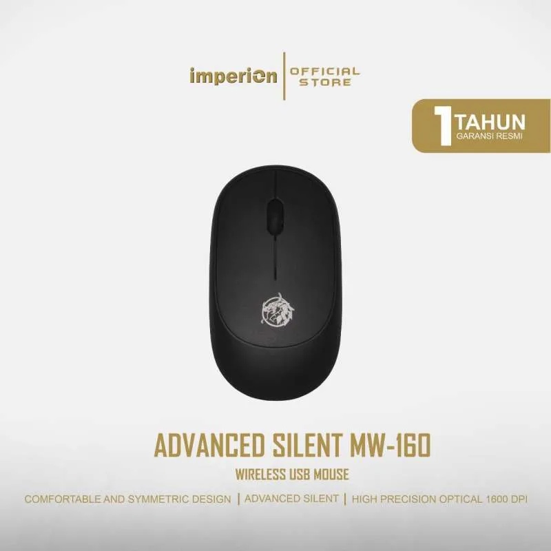 MOUSE WIRELESS USB OPTICAL IMPERION MW-160 1600DPI ADVANCED SILENT