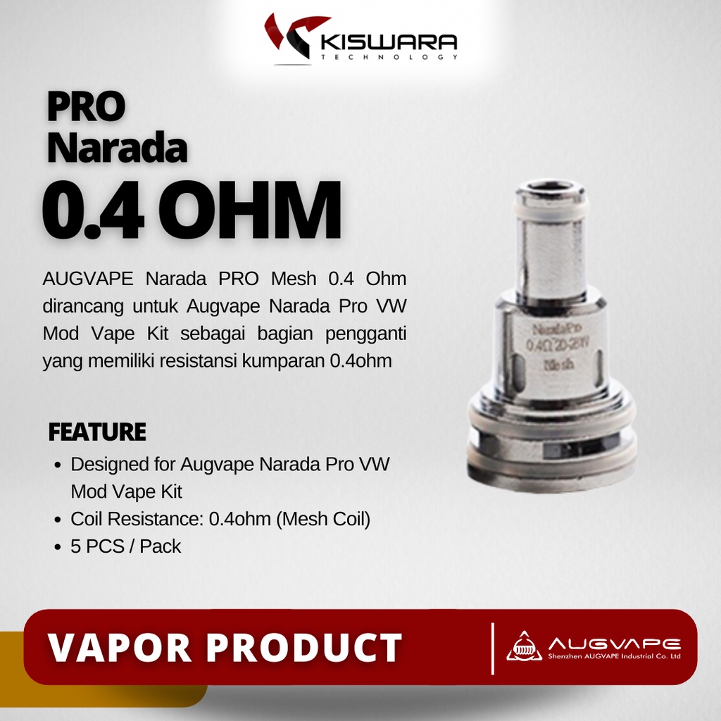 AUGVAPE Narada PRO Mesh 0.4 Ohm Coil Pack 5 PCS