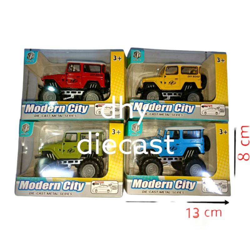 Miniatur Mobil Jeep Hardtop TLC FJ40 - modern city toyota land cruiser