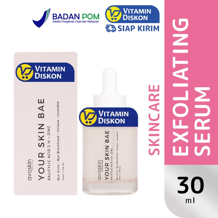 Avoskin SALICYLIC ACID 2% + ZINC ANTI ACNE AND EXFOLIATING SERUM 30 ML