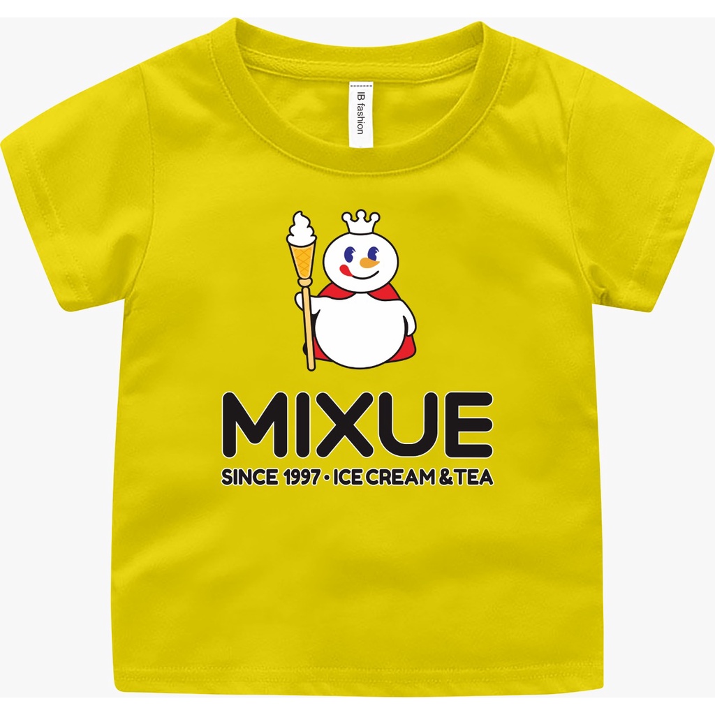 ((IB))KAOS ANAK2 UNISEX/MIXUE DIGITAL SABLON-kuning kenari