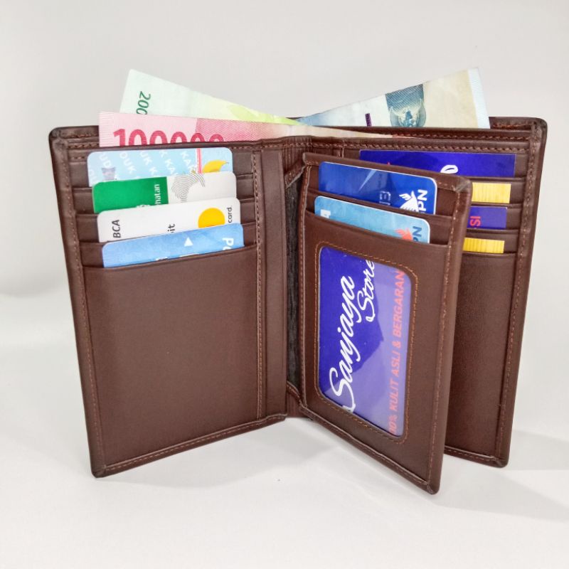Dompet Kulit Pria 3/4 Original Kulit Asli Lipat 3