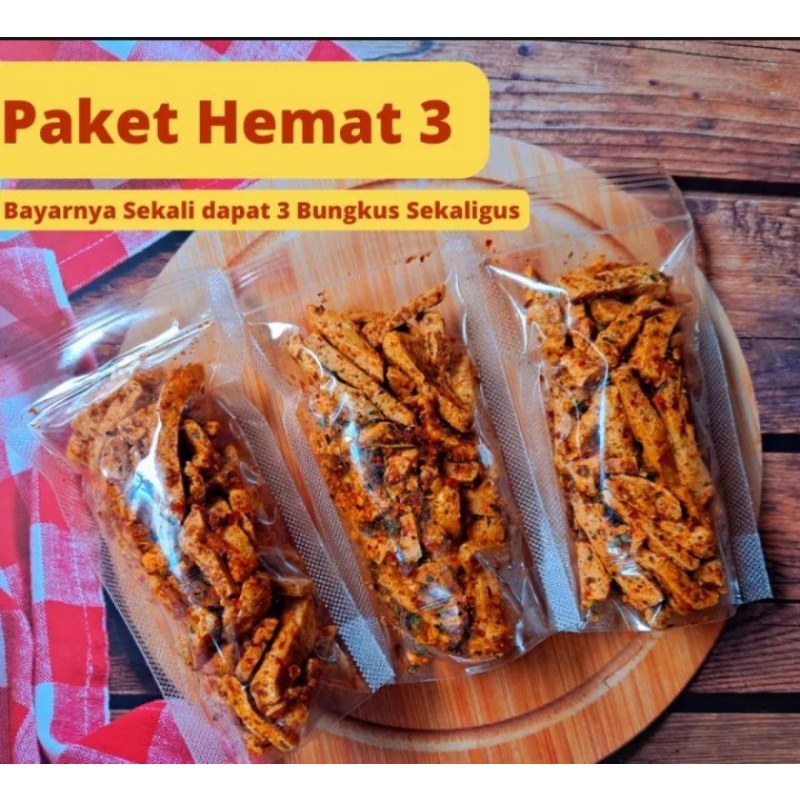 

COD Paket 3 bungkus basreng daun jeruk pedas gurih kemasan