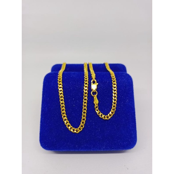 kalung anak cewe cowo rantai stang polos/perak asli silver 925 lapis emas/perhiasan anak fashion terbaru