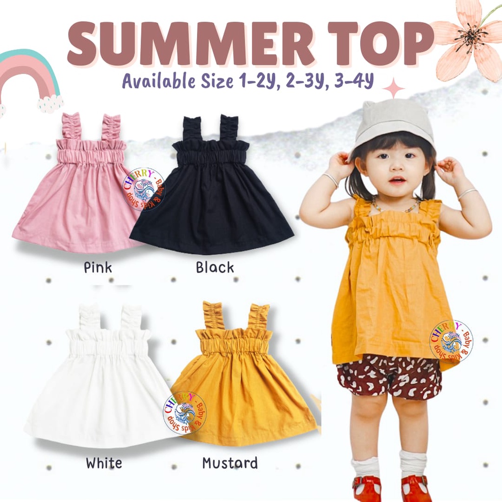 Summer Top 1-4 Tahun Atasan Ruffle Anak Perempuan SNB Blouse Fashion CBKS