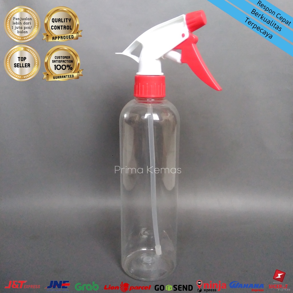 Botol Trigger Spray 500 ml - botol disinfektan - PET 500 ml Trigger Red