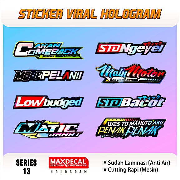 

STICKER TERLARIS SERIES 13 HOLOGRAM | STICKER RACING | STICKER PACK | STICKER SPONSOR | STICKER BALAP STICKER BENGKEL | STICKER HEREX | STICKER TEAM | STICKER KATA KATA | STICKER HITS | STICKER VIRAL | STICKER TERBARU | GROSIR STICKER | STICKER PACK