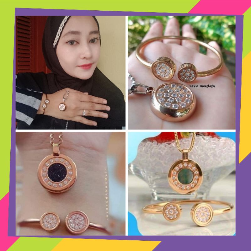 COUPLE GELANG KALUNG ROSE GOLD MCI