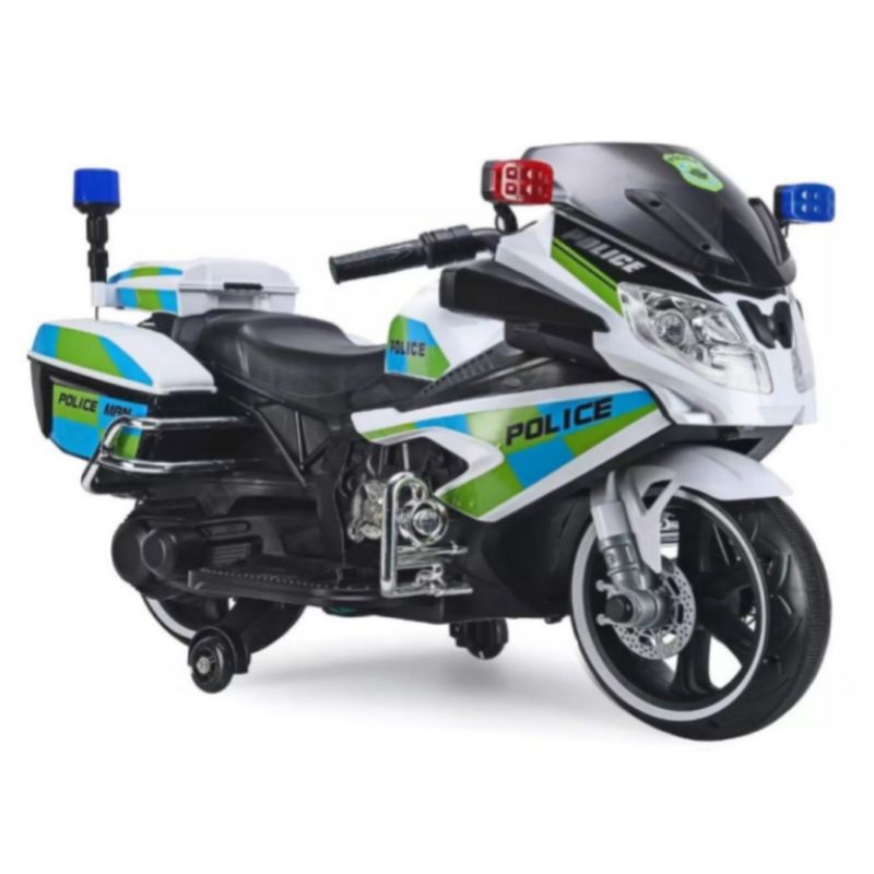 Mainan Motor Aki Anak Special Police Ban Karet