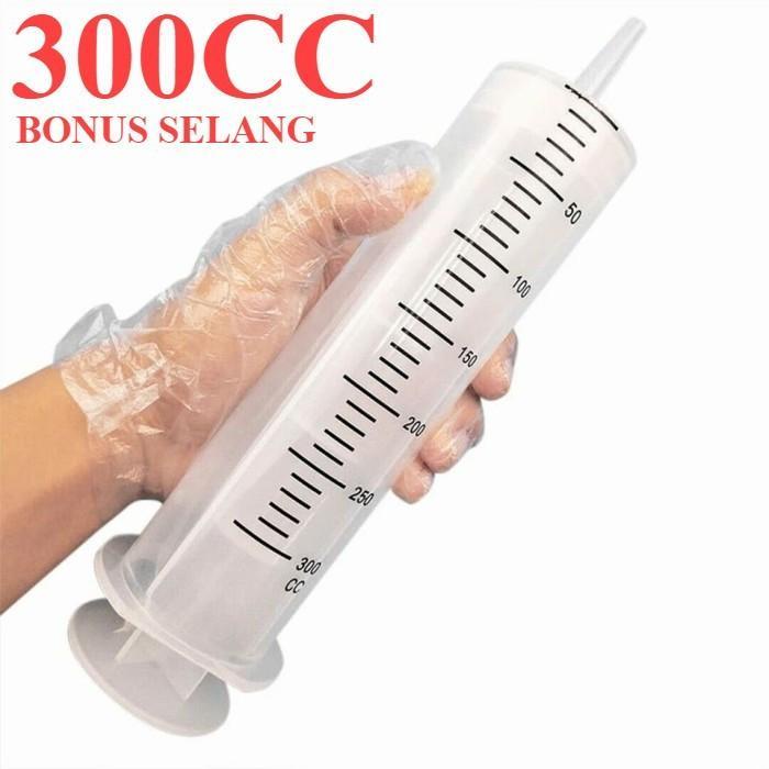 Suntikan jumbo 300cc Suntikan 300ml Alat Suntik bonus selang