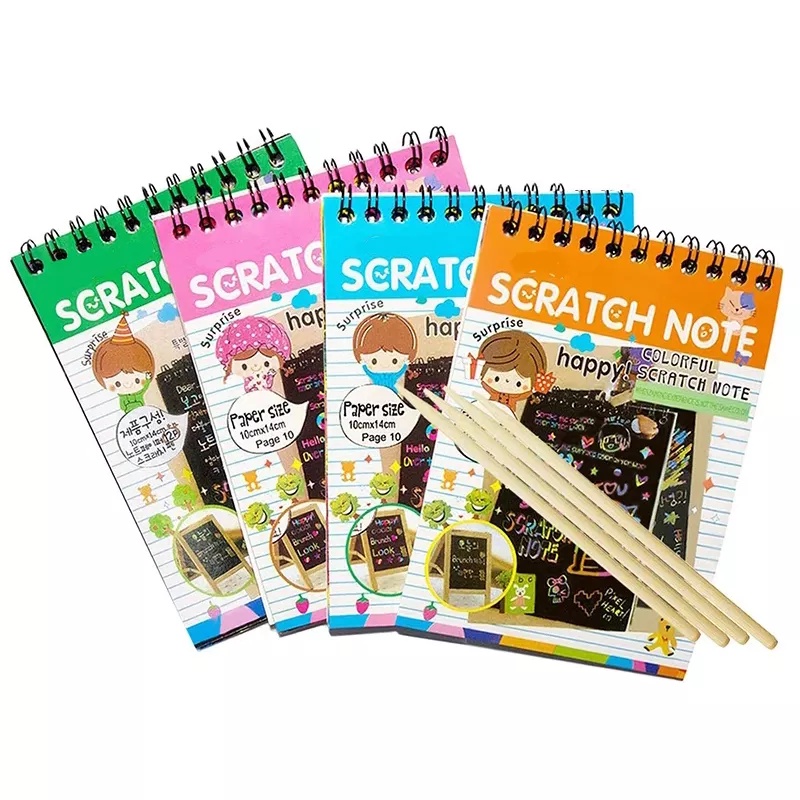 

Scratch Note Mini / Buku magic Gambar Mini Tulis Gores Ajaib