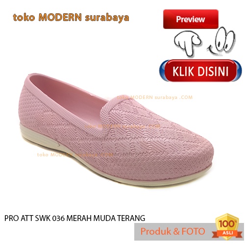 Sepatu Wanita casual sepatu slip on karet PRO ATT SWK 036