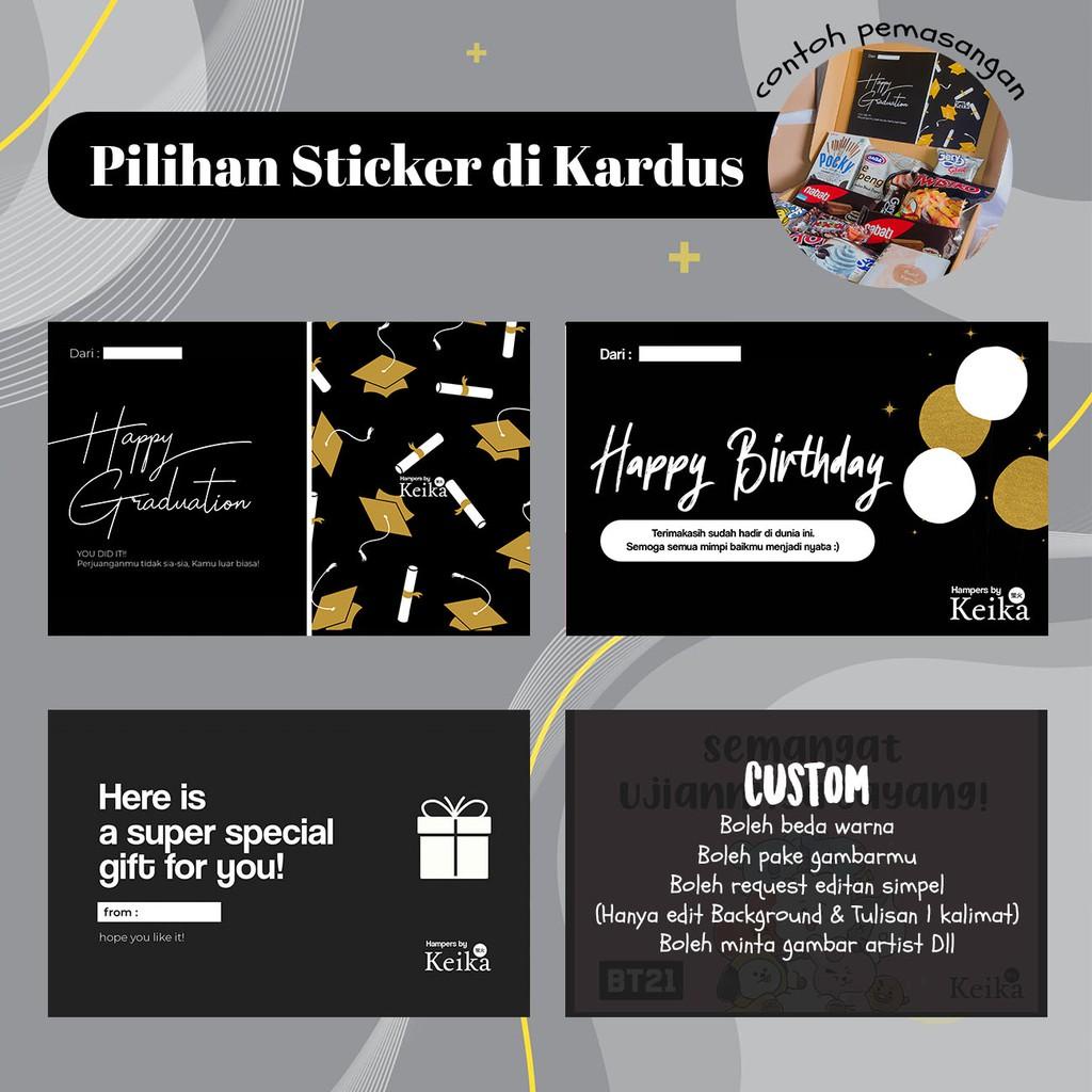 Snack Box 2 | Hampers Gift Ultah Kado Cewek Cowok Warna Hitam Pink Merah Snackbox Parcel Ulang Tahun