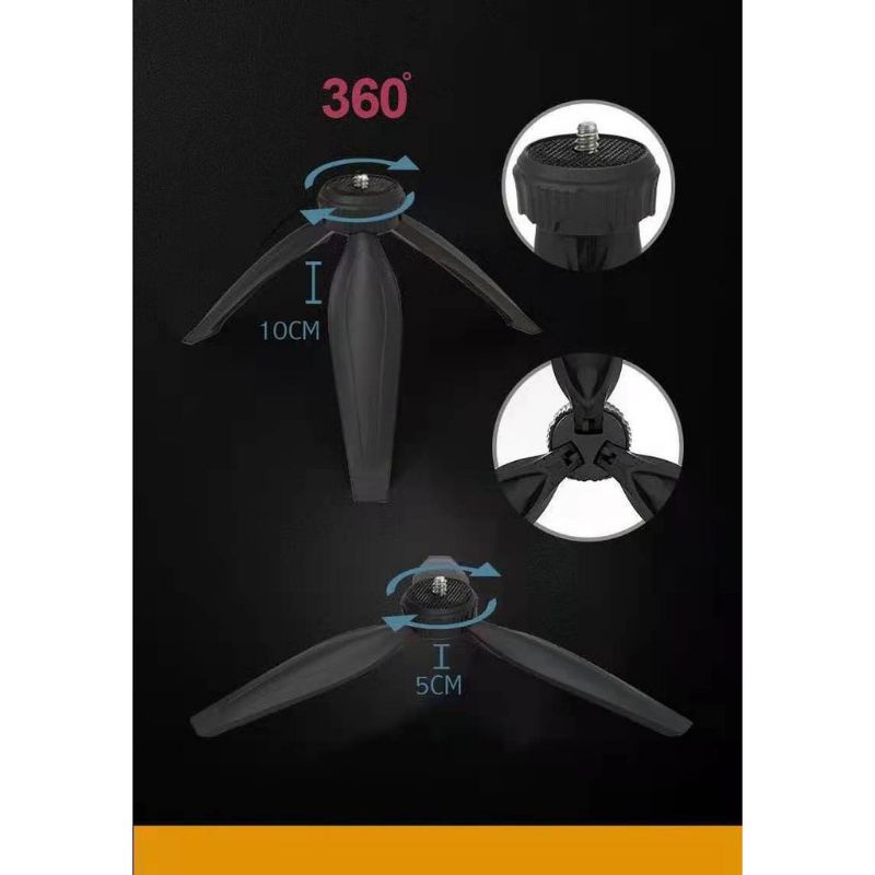 Tripod Mini Meja EP5 kokoh + free Holder U / Tripod HP meja