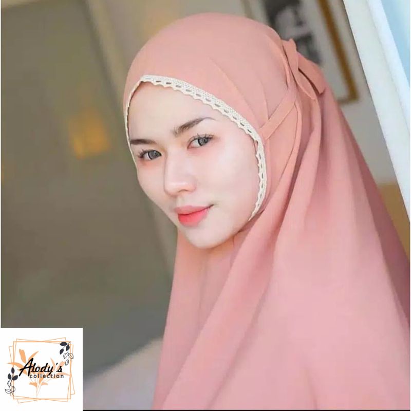 Jilbab Instan Dewasa Bergo Maryam Renda Non Ped Diamond Terbaru / Alody's Collection