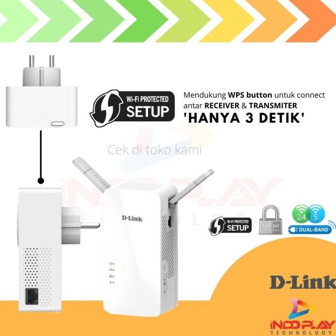 DLINK D-Link Powerline WIFI Extender AV2 1000 DHP W610AV W611AV AC1200