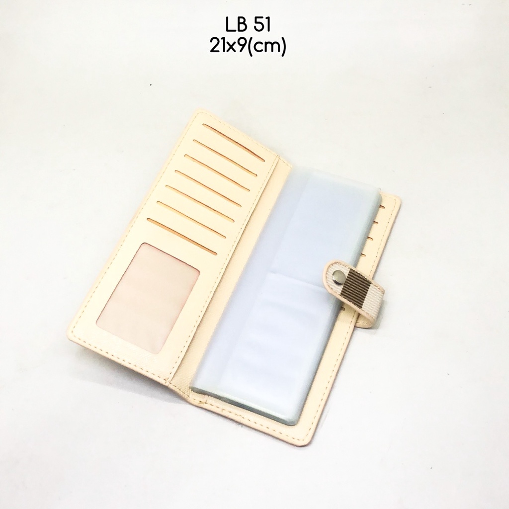 dompet kartu panjang LB51 BRB cream dompet wanita panjang