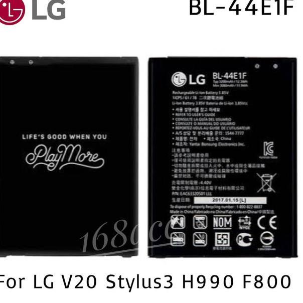 Baterai Batre LG V20 Stylus 3 BL-44E1F Batere LG BL44E1F F800 H910 H990 M400DK Original ‣ RGL.29Ja23