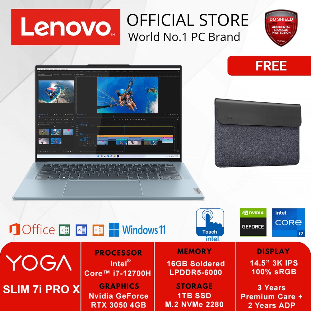 Jual LENOVO YOGA SLIM 7i PROX 14IAH7 26ID GREY i7-12700H 16GB 1TB ...