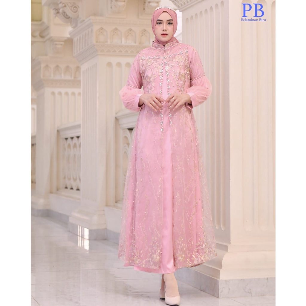 Naily Kebaya - Gamis tile regina mix tile dot mutiara