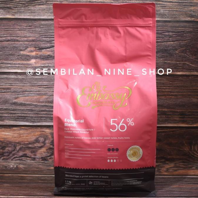 

Tulip EMBASSY EQUATORIAL Dark Chocolate Couverture 56% 2,5 Kg Coklat