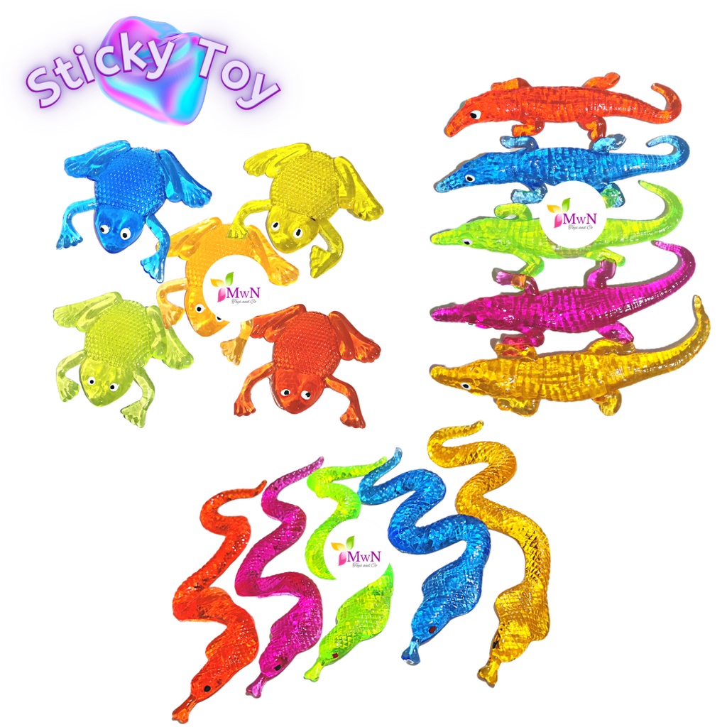 MWN Mainan Anak Sticky Toys Hewan Super Bening / Sticky Bening anti Stress