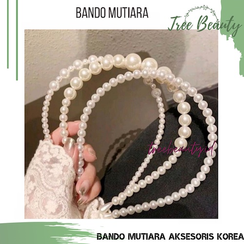 Bando Aksen Mutiara Gaya Korea Untuk Aksesoris Rambut Wanita Headband Wanita Bando Pearl