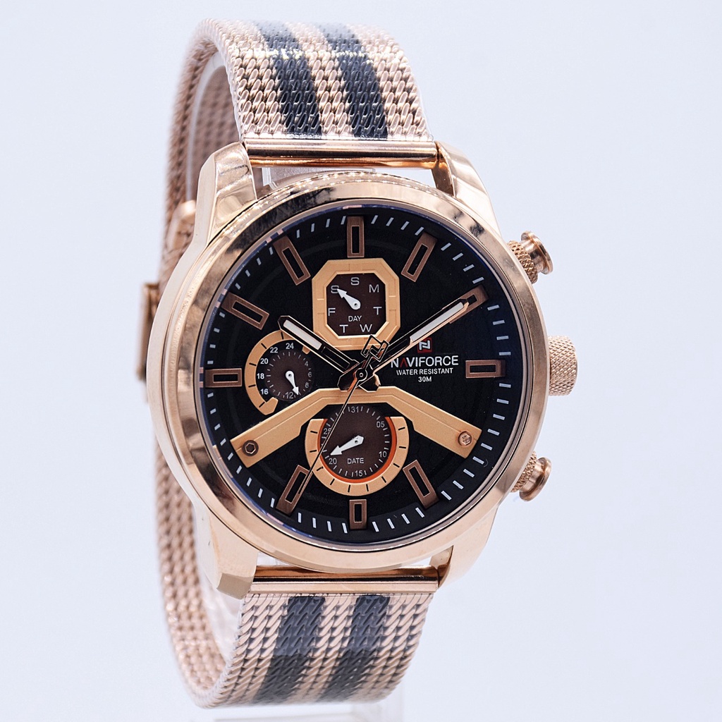 JAM TANGAN PRIA NAVIFORCE NF9211 NF9211M NF-9211M ORIGINAL RANTAI BOX