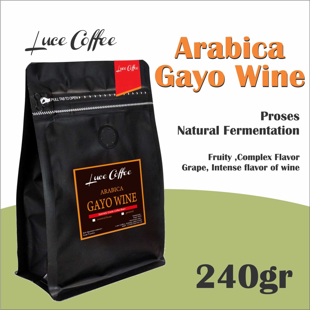 

Luce Coffee Arabica Gayo Winne 240gr - Biji Roasting atau Bubuk