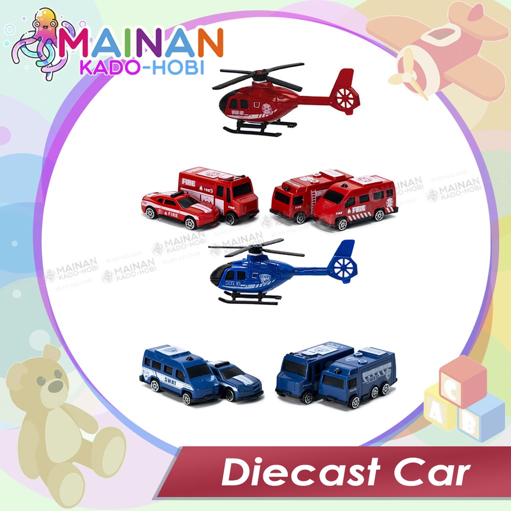 KADO ULANG TAHUN MAINAN EDUKASI ANAK SET MINIATUR POLICE CAR