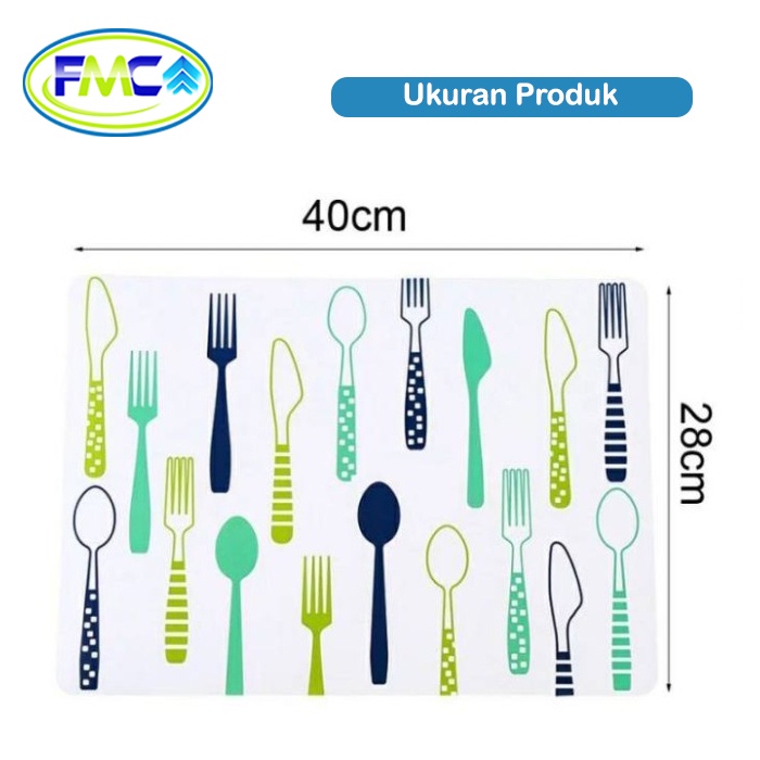 Tatakan Piring Placemat Waterproof Alas Makan Elegan Alas Piring Gelas Panci Meja Makan Tatakan Anti Panas Motif Lucu