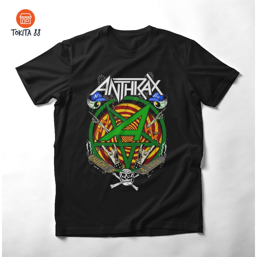 Kaos Distro Pria ANTHRAX kaos Band Metal kaos Music Kaos Distro terbaru