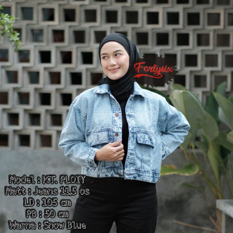 JAKET JEANS CROP/JAKET JEANS OVERSIZE/JAKET JEANS