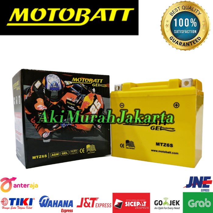 AKI MOTOR HONDA VARIO 125 VARIO 150 MOTOBATT MTZ6S AKI GEL AKI KERING