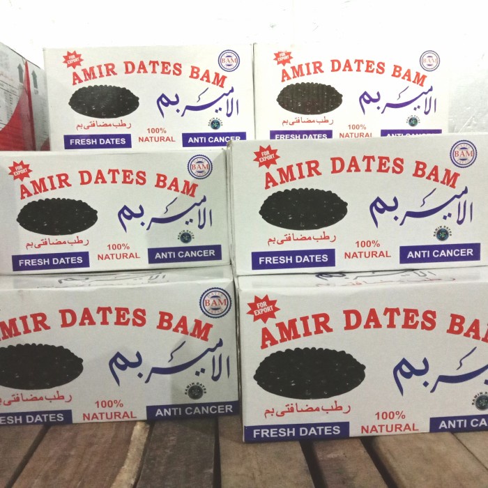 

Kurma Amir Bam Dates 1 dus isi 12 kotak 6 - 7 Kg