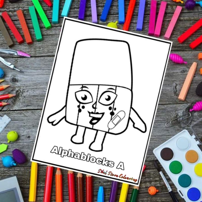 

Kertas Mewarnai Anak Seri Alphablocks A to Z 26 Lembar (Kertas BC 160 Gsm)