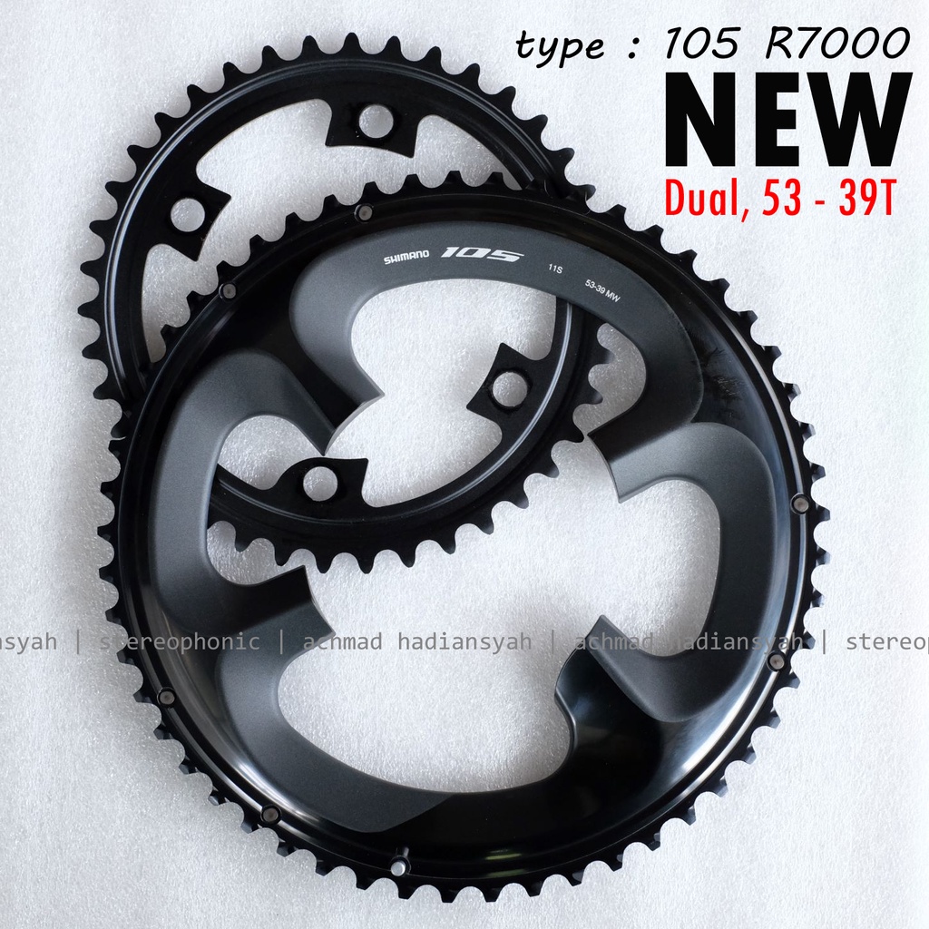 NEW ORIGINAL SHIMANO Chainring 53-39T 105 R7000 Chainring R7000 53-39T Chainring 105 53-39T Chainrin