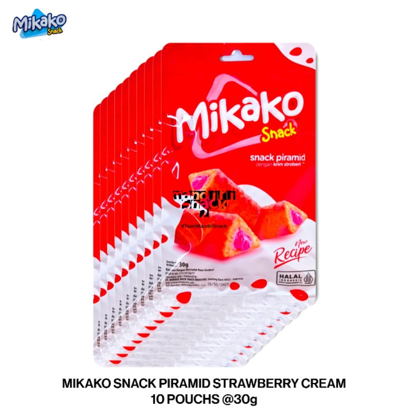 

MIKAKO SNACK PIRAMID STRAWBERRY CREAM SNACK PIRAMID KRIM STROBERI